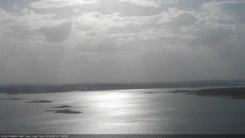 Lake Travis webcam, August 13, 2018 4:50 PM CT