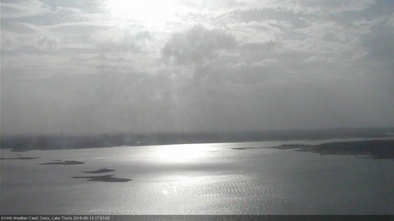 Lake Travis webcam, August 13, 2018 4:55 PM CT