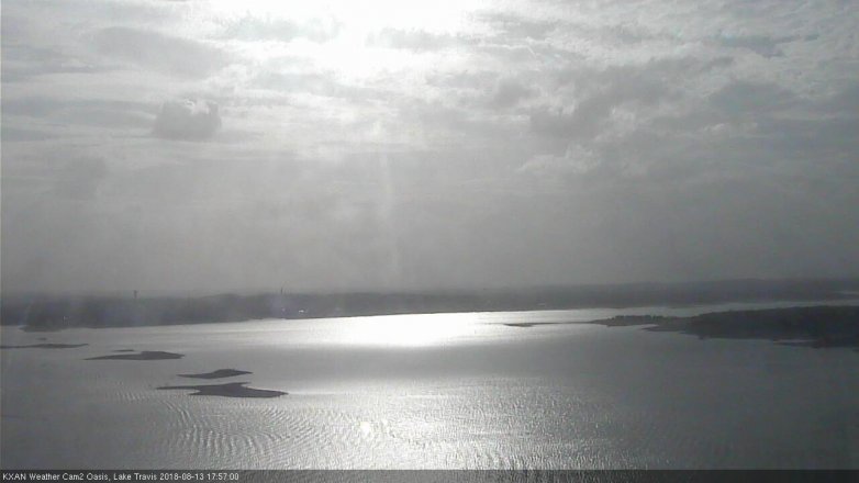 Lake Travis webcam, August 13, 2018 5:00 PM CT