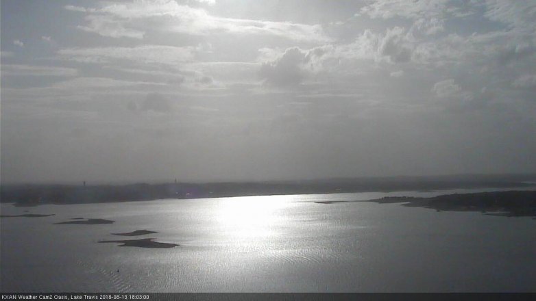 Lake Travis webcam, August 13, 2018 5:05 PM CT