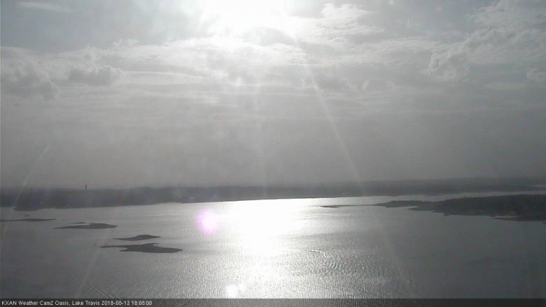 Lake Travis webcam, August 13, 2018 5:10 PM CT