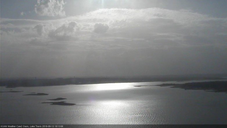 Lake Travis webcam, August 13, 2018 5:15 PM CT