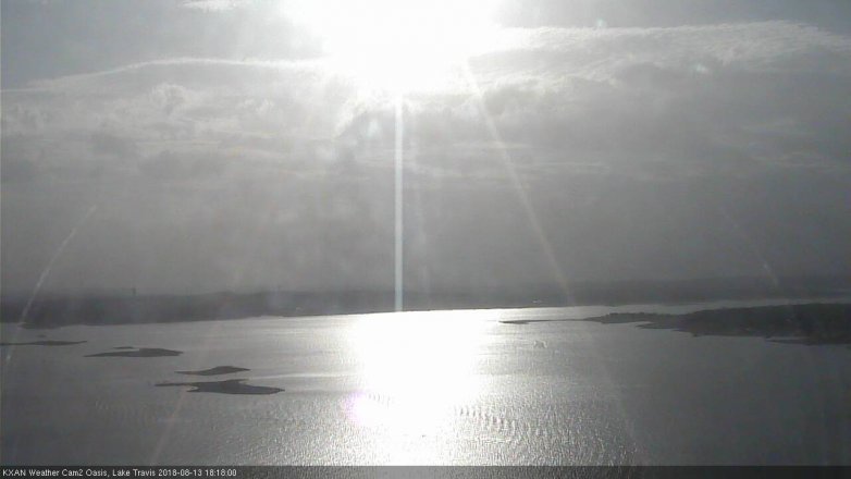 Lake Travis webcam, August 13, 2018 5:20 PM CT