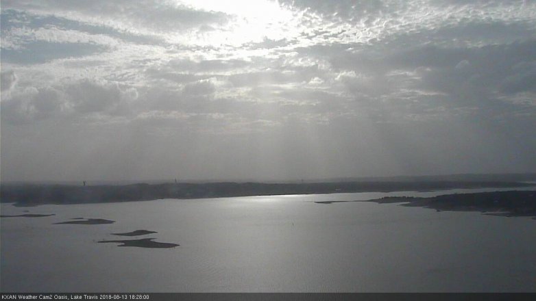 Lake Travis webcam, August 13, 2018 5:30 PM CT