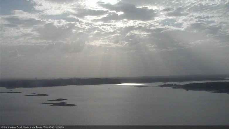 Lake Travis webcam, August 13, 2018 5:40 PM CT