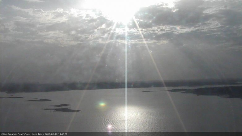 Lake Travis webcam, August 13, 2018 5:45 PM CT