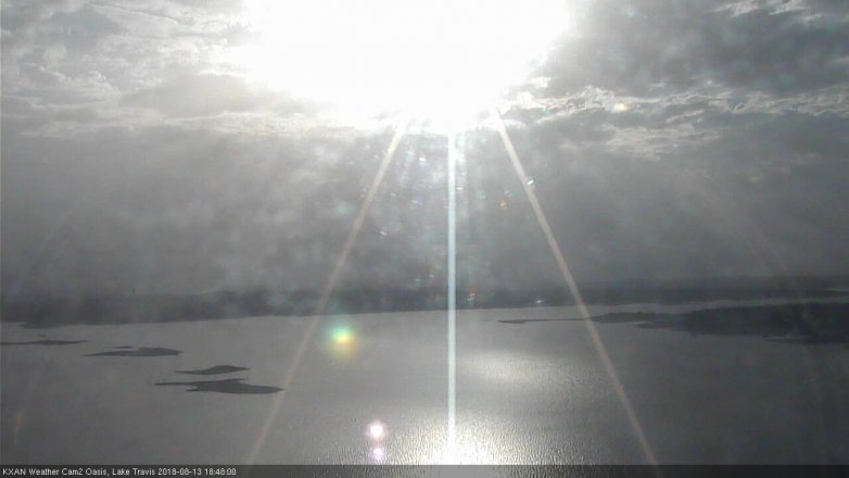 Lake Travis webcam, August 13, 2018 5:50 PM CT