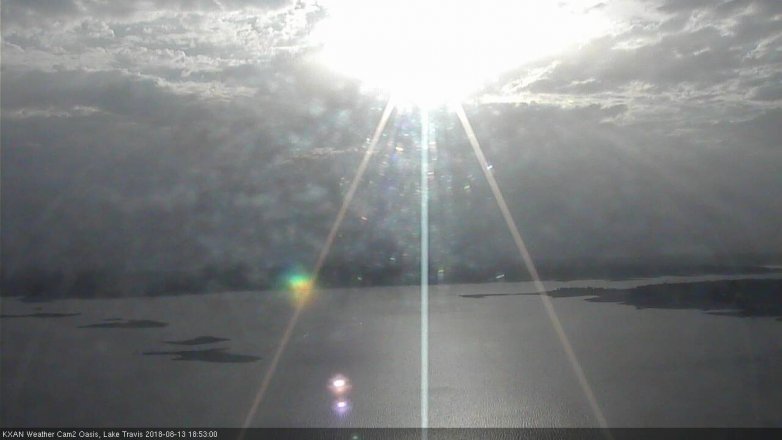 Lake Travis webcam, August 13, 2018 5:55 PM CT