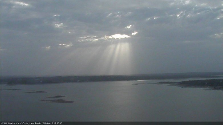 Lake Travis webcam, August 13, 2018 6:05 PM CT