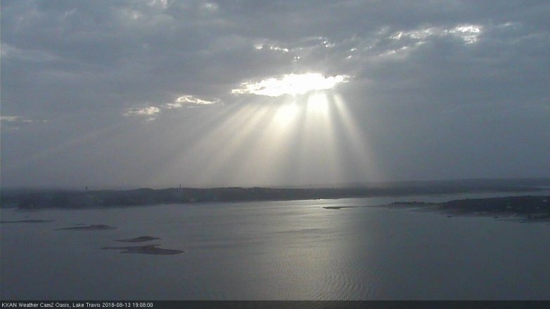 Lake Travis webcam, August 13, 2018 6:10 PM CT