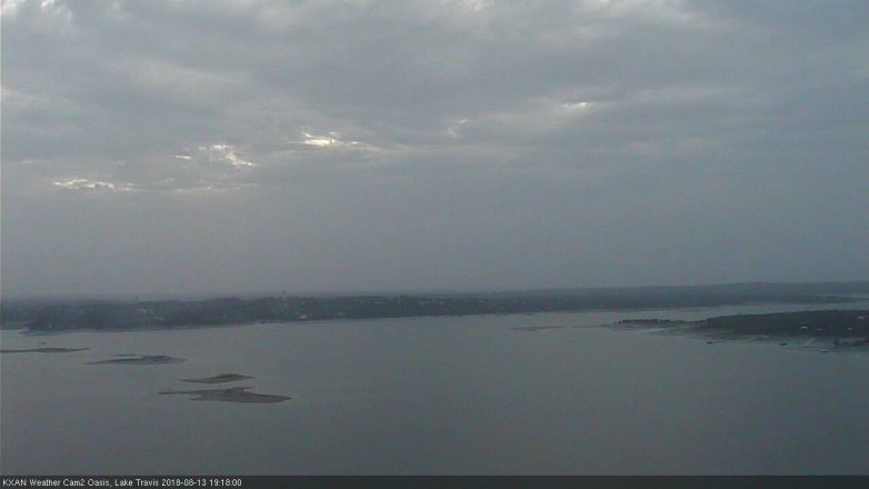 Lake Travis webcam, August 13, 2018 6:20 PM CT