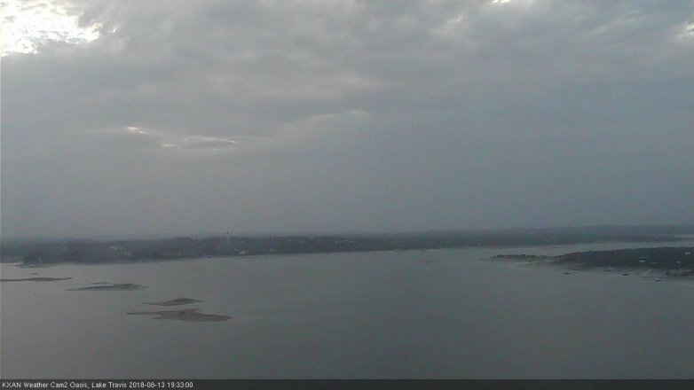 Lake Travis webcam, August 13, 2018 6:35 PM CT