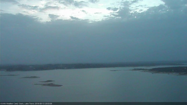 Lake Travis webcam, August 13, 2018 7:05 PM CT