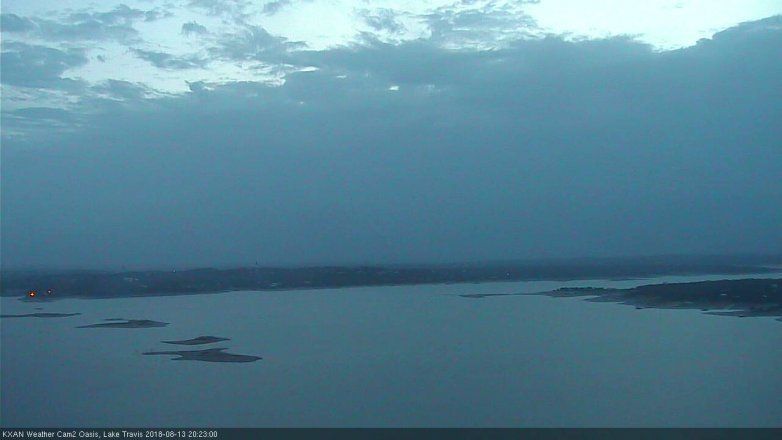 Lake Travis webcam, August 13, 2018 7:25 PM CT