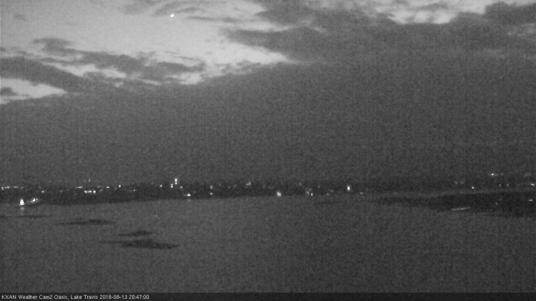 Lake Travis webcam, August 13, 2018 7:50 PM CT