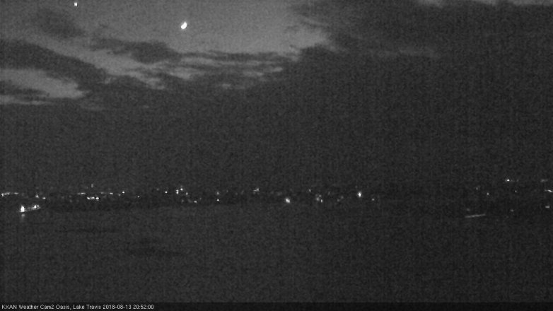 Lake Travis webcam, August 13, 2018 7:55 PM CT