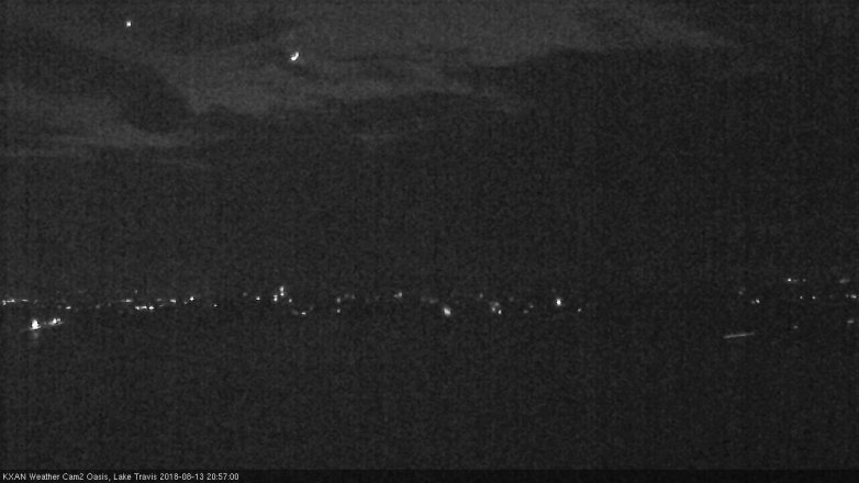 Lake Travis webcam, August 13, 2018 8:00 PM CT