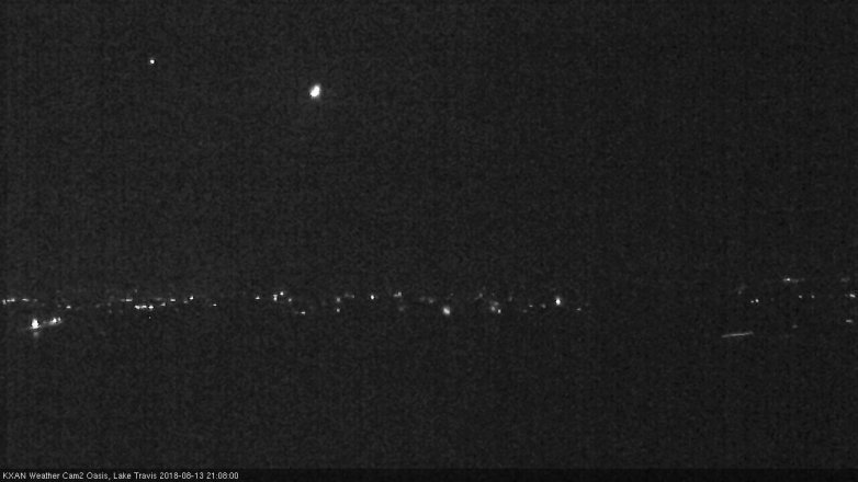 Lake Travis webcam, August 13, 2018 8:10 PM CT