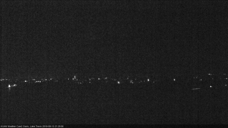 Lake Travis webcam, August 13, 2018 8:30 PM CT