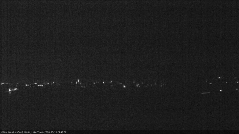 Lake Travis webcam, August 13, 2018 8:45 PM CT