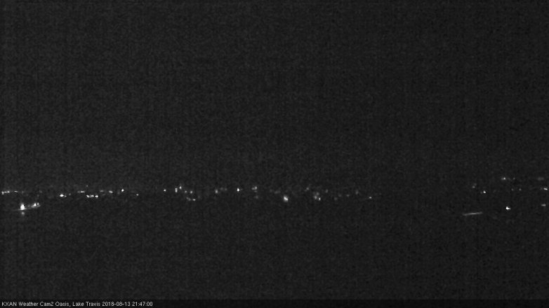 Lake Travis webcam, August 13, 2018 8:50 PM CT