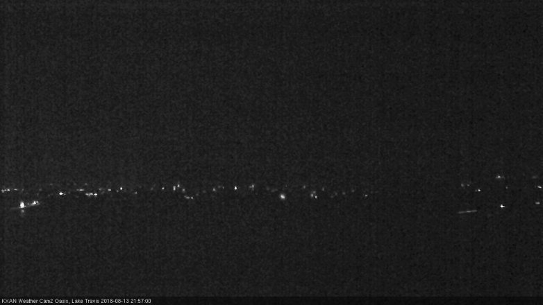 Lake Travis webcam, August 13, 2018 9:00 PM CT
