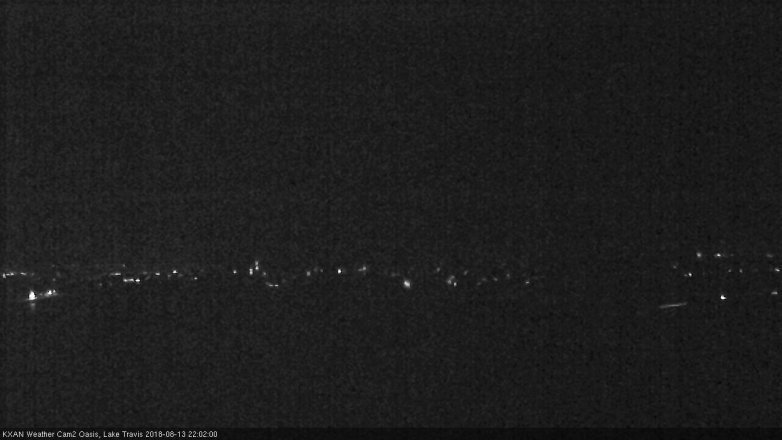 Lake Travis webcam, August 13, 2018 9:05 PM CT
