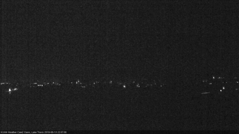 Lake Travis webcam, August 13, 2018 9:10 PM CT