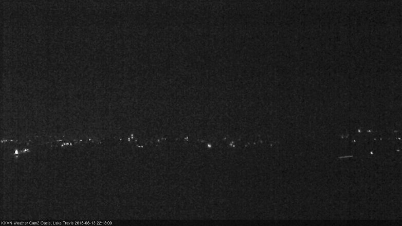 Lake Travis webcam, August 13, 2018 9:15 PM CT