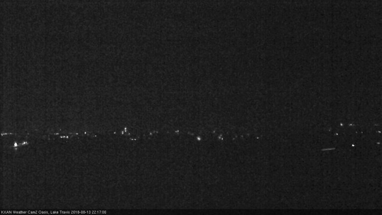 Lake Travis webcam, August 13, 2018 9:20 PM CT