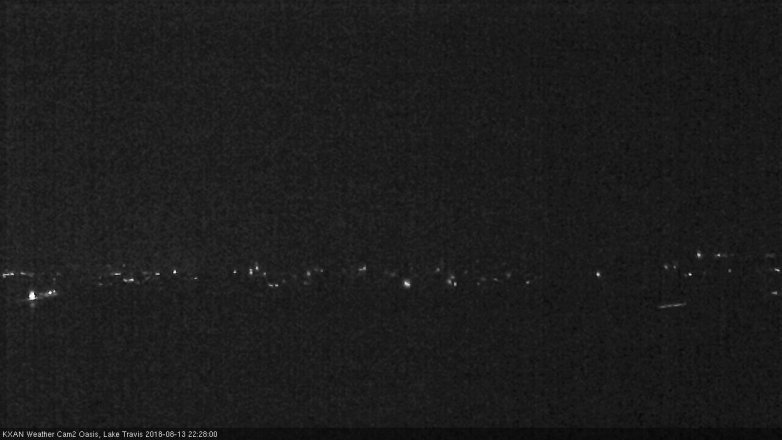 Lake Travis webcam, August 13, 2018 9:30 PM CT