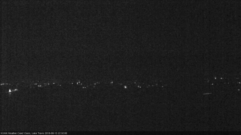Lake Travis webcam, August 13, 2018 9:35 PM CT
