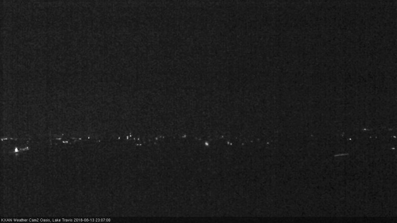 Lake Travis webcam, August 13, 2018 10:10 PM CT