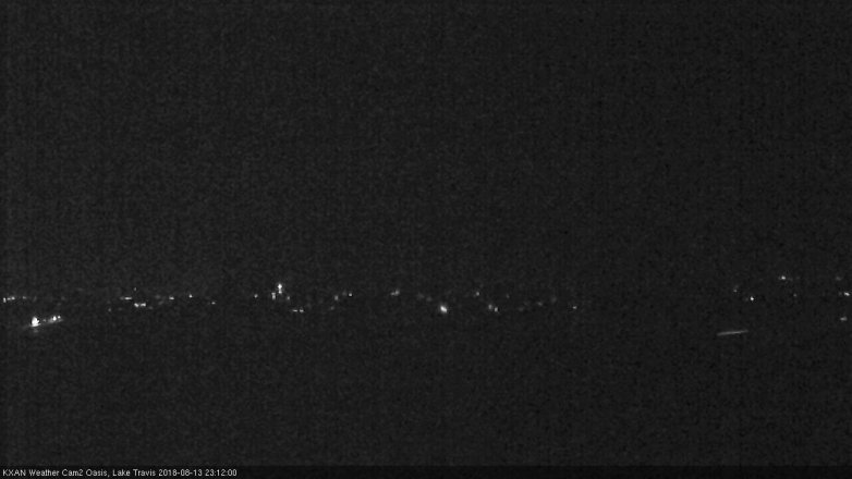 Lake Travis webcam, August 13, 2018 10:15 PM CT