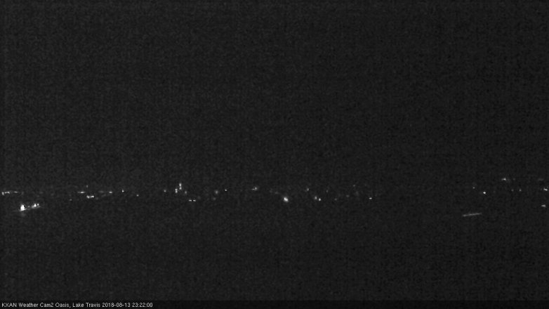Lake Travis webcam, August 13, 2018 10:25 PM CT