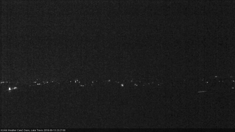 Lake Travis webcam, August 13, 2018 10:30 PM CT
