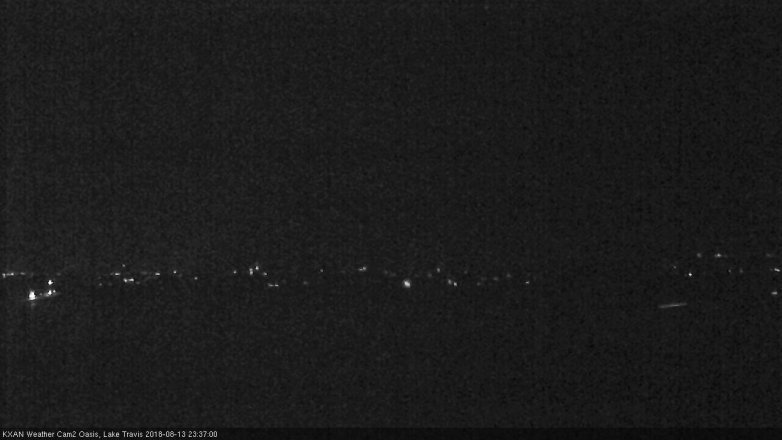 Lake Travis webcam, August 13, 2018 10:40 PM CT
