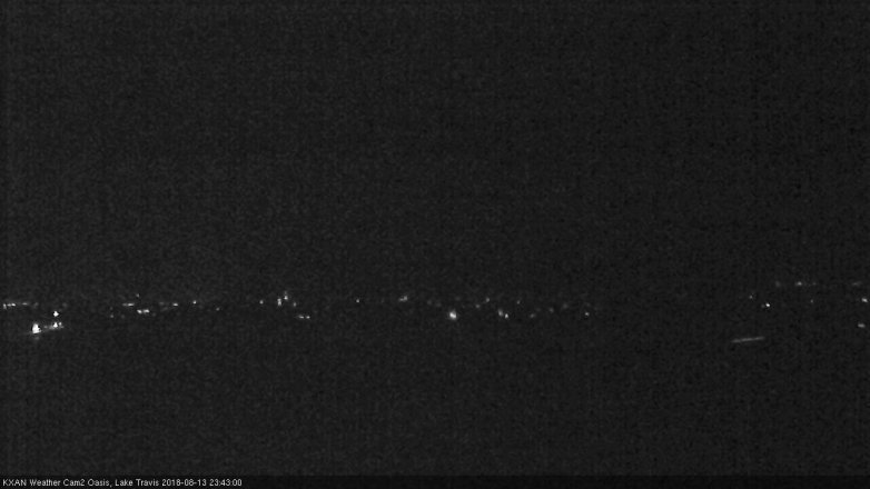 Lake Travis webcam, August 13, 2018 10:45 PM CT