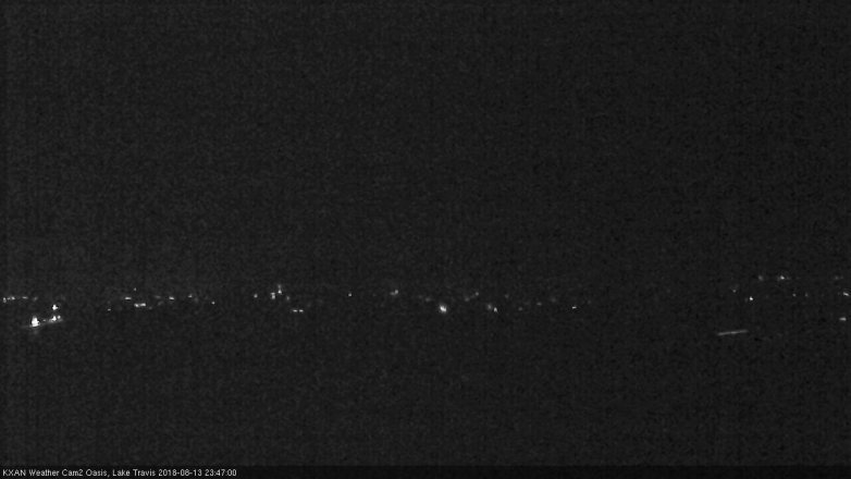 Lake Travis webcam, August 13, 2018 10:50 PM CT