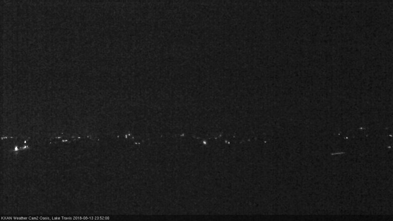 Lake Travis webcam, August 13, 2018 10:55 PM CT