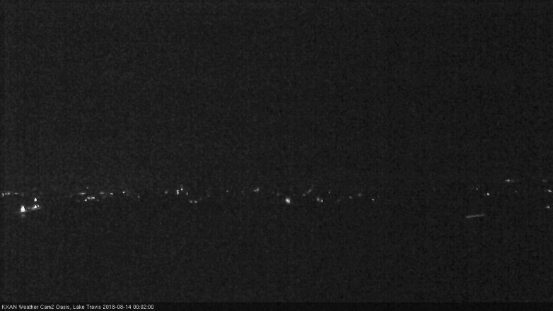 Lake Travis webcam, August 13, 2018 11:05 PM CT