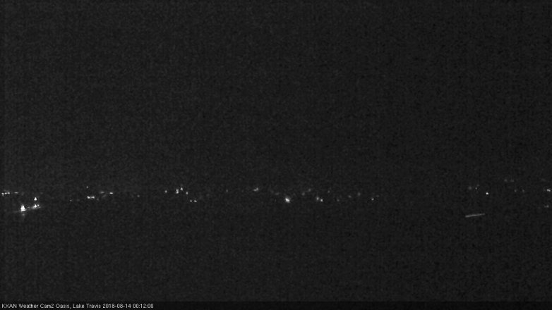 Lake Travis webcam, August 13, 2018 11:15 PM CT