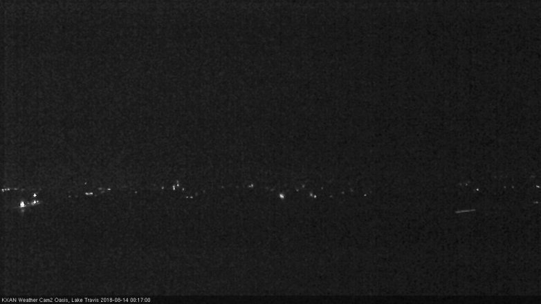 Lake Travis webcam, August 13, 2018 11:20 PM CT