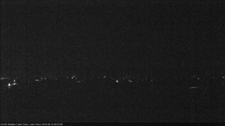 Lake Travis webcam, August 13, 2018 11:35 PM CT