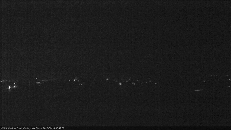 Lake Travis webcam, August 13, 2018 11:50 PM CT
