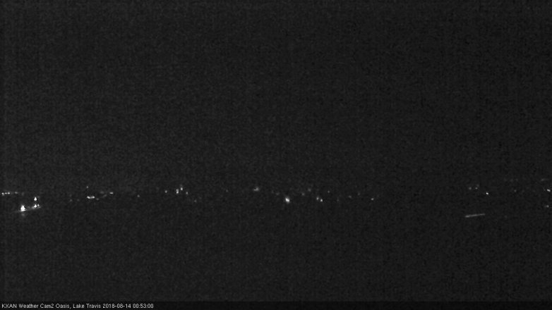 Lake Travis webcam, August 13, 2018 11:55 PM CT