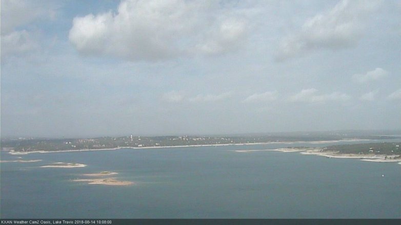 Lake Travis webcam, August 14, 2018 9:10 AM CT