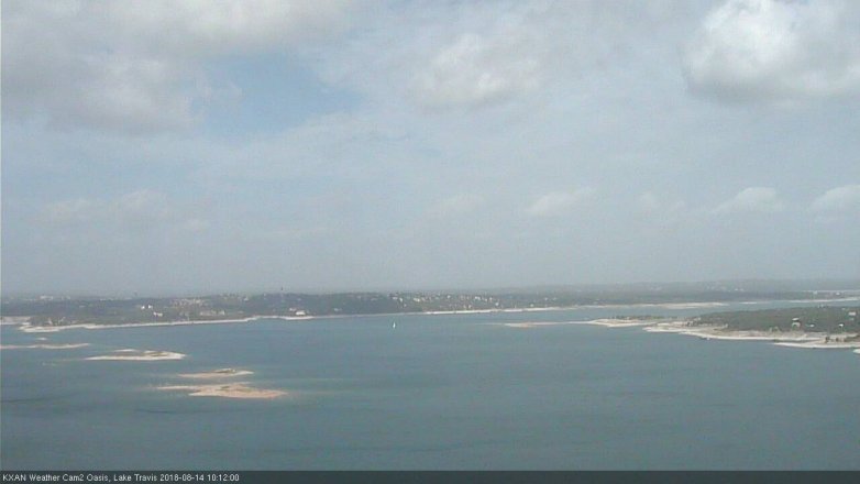 Lake Travis webcam, August 14, 2018 9:15 AM CT