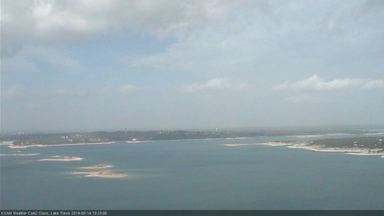 Lake Travis webcam, August 14, 2018 9:25 AM CT