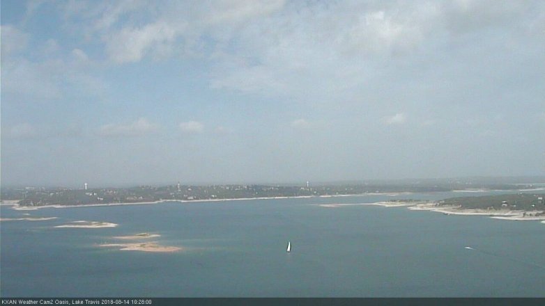 Lake Travis webcam, August 14, 2018 9:30 AM CT